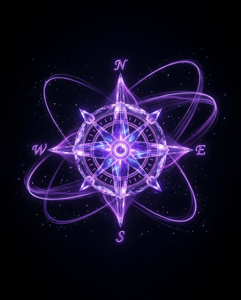 Crystal compass rose — vision and direction